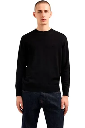 Armani Exchange Męski projekt ikony, sweter z haftowanym logo, , XXL