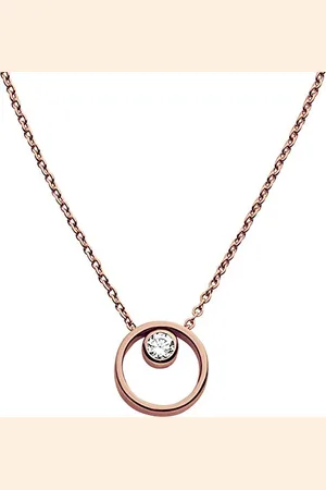 Skagen Naszyjnik Dla Kobiet Kariana, 14,6 mm X 14,6 mm X 3,6 mm Zawieszka Naszyjnik Ze Stali Szlachetnej W Kolorze Różowego Złota, SKJ0850791
