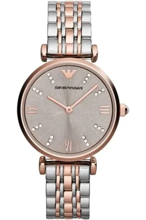 Emporio Armani Damski Gianni Zegarek, Różowe Złoto/Szary, Ø 32 mm