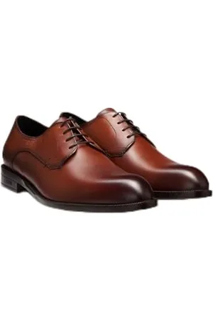 HUGO BOSS Męskie Tayil_Derb_bunl Derby, Medium Brown, 45,5 EU, , 45.5 EU