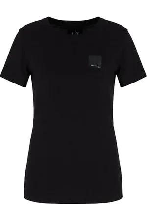 Armani Exchange Damska koszulka z naszywką z logo, , XS