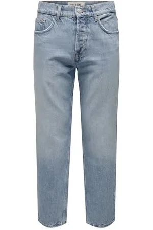 Only & Sons Męskie dżinsy ONSEDGE Loose 6986 - Relaxed Fit - niebieskie - Light Blue, , 30W / 32L