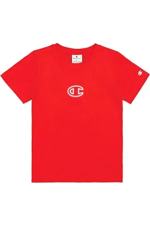 Champion Chłopięcy Legacy Boy-Graphic Crewneck with Large Logo T-Shirt, , 9-10 lat