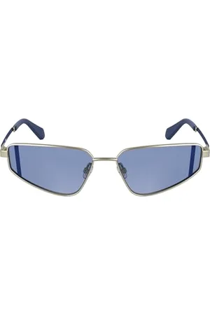 Calvin Klein Okulary przeciwsłoneczne damskie CKJ25200S - z jednolitą niebieską soczewką, , rozmiar uniwersalny