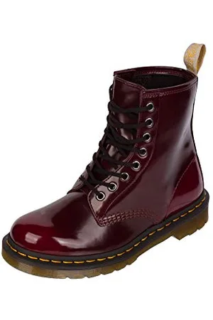 Dr. Martens Unisex Sneaker z 8 oczami, czerwony wiśniowo-czerwony Cambridge Brush 600, 37 EU