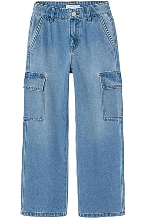 NAME IT Rose Wide Cargo Fit Jeans 16 Years