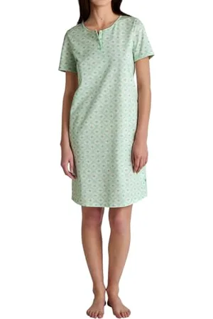 Calida Damska koszula nocna Flower Nights, soft Green, Regular, , rozmiar uniwersalny