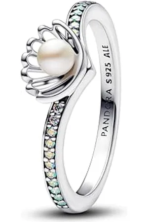 PANDORA Disney Princess Arielle 193654C01-58 cyrkonia srebro próby 925 pierścionek rozmiar 58 srebro mieszane kamienie, srebro wysokiej próby, mieszany kamień, Srebro szterlingowe, Mieszany kamień