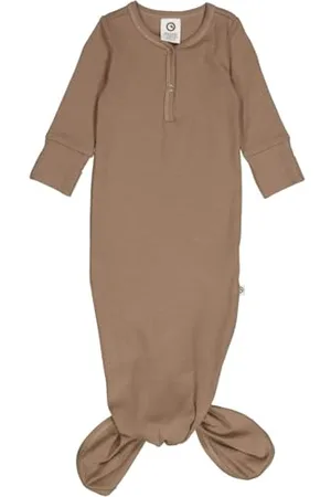 Müsli By Green Cotton Unisex Baby Rib L/S Knot Gown and Toddler Sleepers, , 74