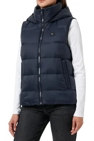 Tommy Hilfiger Damska kamizelka puchowa LW WW0WW43582, kamizelka, niebieska, L, , L