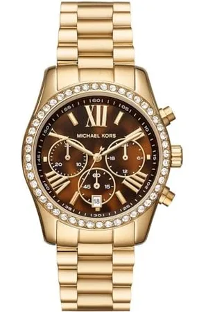 Michael Kors Kolekcja Lexington, złoty kolor, damski zegarek ze stali nierdzewnej MK7276
