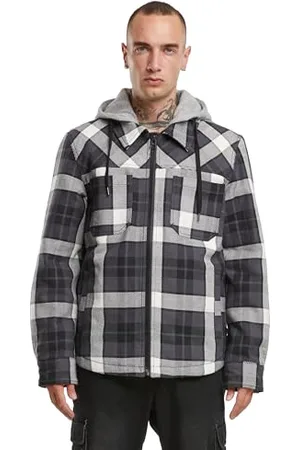 Brandit Top Heavy Twill Jacket, kolor: white_black_checkered, rozmiar: 4XL, , 4XL