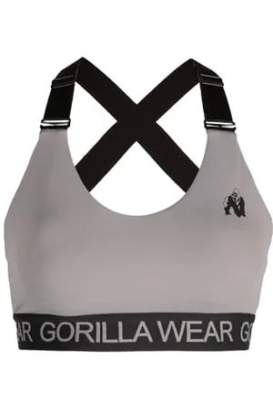 Gorilla Wear Colby Sports Bra – czarny – biustonosz sportowy kulturystyka Fitness Tight Fit górna część bielizna mocne trzymanie jogi, na co dzień, , L