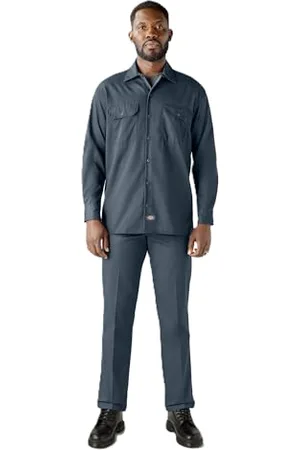 Dickies Męska koszula robocza z krótkim rękawem z krótkim rękawem - niebieska, 3X
