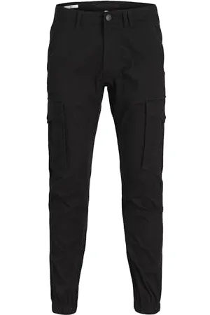 JACK & JONES Men Pants Cargo Jogger Trousers PAUL FLAKE AKM 542 Twill Stretch, Colours: , Pant Size:34W / 30L