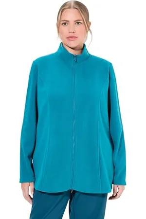 Ulla Popken Damska kurtka polarowa, duże rozmiary, plus size, system modułowy, kurtka wewnętrzna, stójka, , 50