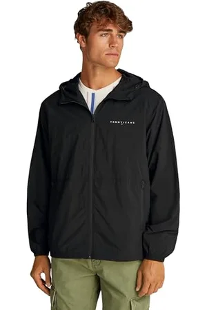 Tommy Hilfiger Męska kurtka wiatrówka TJM WINDBREAKER EXT, czarna, S, , S