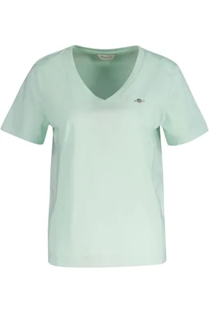 GANT REG SHIELD SS V-neck t-shirt, , XS