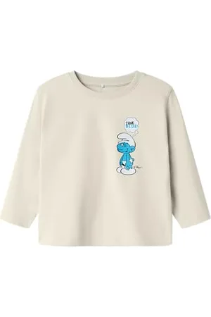 NAME IT Nmmfys Smurfs Nreg Ls Top Bfu chłopięce, , 110