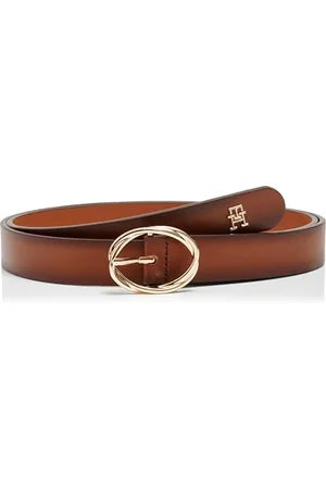 Tommy Hilfiger Damski regulowany pasek TH CHIC 2.5 AW0AW17252, BEŻOWY (Cognac Burnished Edges), 100, , 100