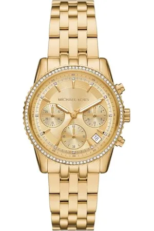 Michael Kors Ritz zegarek dla kobiet, mechanizm kwarcowy z paskiem ze stali szlachetnej, ceramicznym lub skórzanym