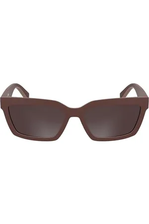 Calvin Klein Okulary przeciwsłoneczne damskie CKJ25604S - matowy czerwony z solidnymi bordowymi soczewkami, , rozmiar uniwersalny