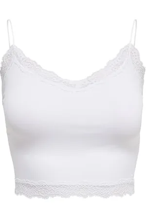 ONLY Damski top Onlvicky Lace Seamless Cropped Noos