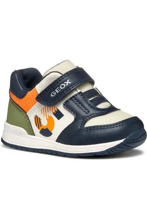 Geox B RISHON Boy A Basket, Navy/Lt Orange, 26 EU, , 26 EU