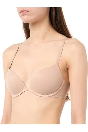Calvin Klein PUSH UP PLUNGE damska beżowa, 32B, , 90