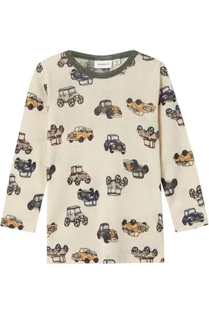 NAME IT Chłopięca koszulka z długim rękawem Nmmwang Wool Needle Ls Top Noos, Snow White, 98