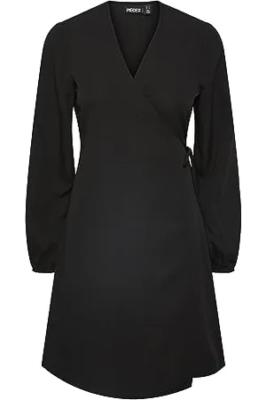 Pieces® Damska sukienka Pcnessa Ls Wrap Dress Noos, , M