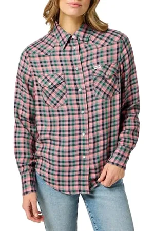 Wrangler Damska koszulka westernowa, brzoskwiniowa, L, , L