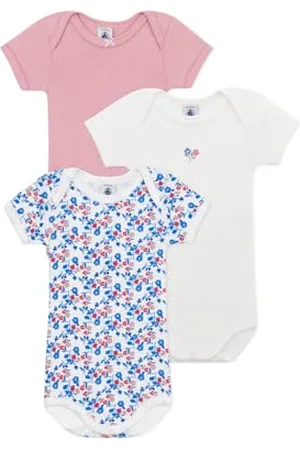 Petit Bateau Body z krótkim rękawem dla dziewczynek (opakowanie 3 szt.), , 3 miesięcy