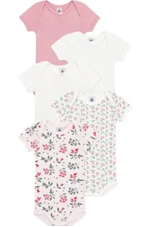 Petit Bateau Body z krótkim rękawem (zestaw 5 sztuk) dla dziewczynki, , 6 miesi?cy