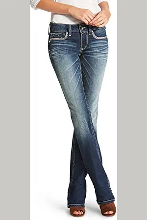 Ariat Damskie dżinsy R.e.a.l. Mid Rise Boot Cut, Ocean, 25W / 31L