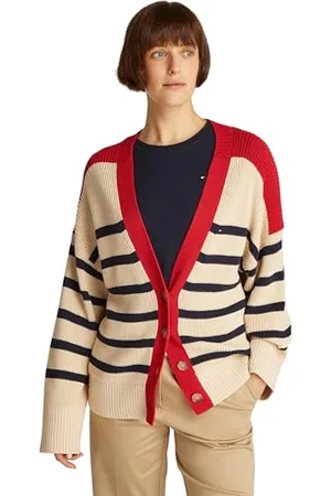 Tommy Hilfiger Damski portfel CO CARDI MID GG V-NK LS CARDIGAN WW0WW45552, niebieski, S-M, , S-M