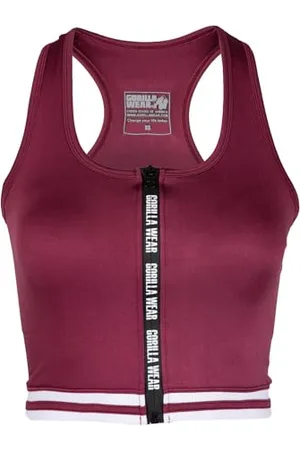 Gorilla Wear Damska koszulka bezszwowa Neiro Crop Top, Ciemnoczerwony, M