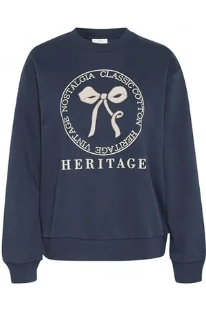 Kaffe Damska bluza z nadrukiem Crew Neck z długim rękawem Regular Fit damska, , M