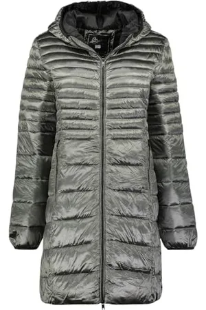 Geographical Norway Damska kurtka wiatrówka Bodet Lady Outdoor - Damska kurtka z długim rękawem - Płaszcz przeciwdeszczowy na wędrówki, wiosna, lato, jesień, zima (ciemnoszara S), , S