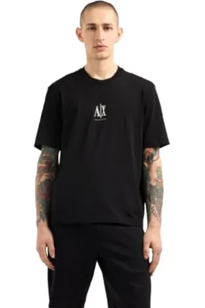Armani Exchange Męski projekt ikony, haftowane logo, koszulka, , XS, , XS