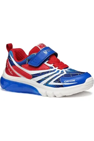 Geox J Ciberdron Boy H, buty sportowe Dziecko, Królewski czerwony, 25 EU