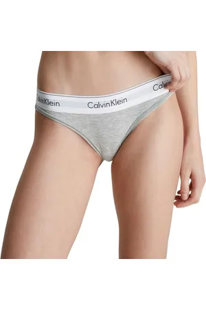 Calvin Klein Underwear damskie majtki figi, nowoczesna bawełna, szare, rozmiar 38