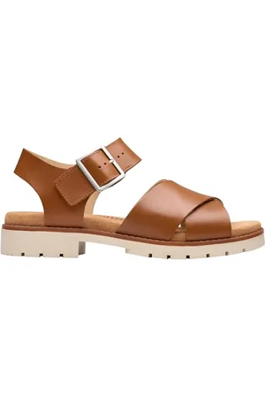 Clarks Premium Damskie sandały Orinoco Cross Tan Leather 3 UK, , 36 EU
