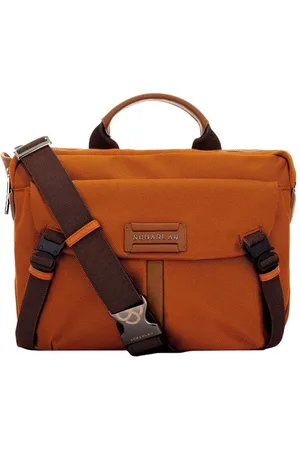 Scharlau Unisex torba na pasek Bell X-1 z tkaniny i skóry w kolorze pomarańczowym, BR12-N11OR, , Rozmiar uniwersalny, torba na ramię