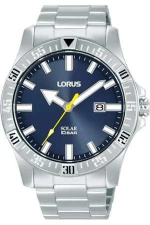 Lorus Męski zegarek solarny obudowa ze stali nierdzewnej RX379AX9, , bransoletka