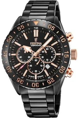 Festina Męski analogowy zegarek kwarcowy z bransoletką ze stali szlachetnej F20577/1