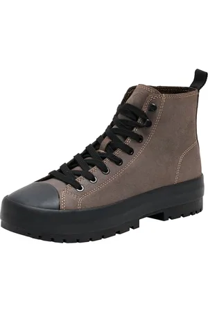 Calvin Klein Jeans Męskie trampki Lugged Hybrid HIGH Laceup AUTH YM0YM01092, brązowe (ciemnoczarny/czarny), 8 UK, , 40.5 EU
