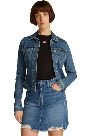 Tommy Hilfiger Damska kurtka VIVIANNE SKN EXT BI8130 Trucker Jacket, denim, 3XL, , 3XL duże rozmiary