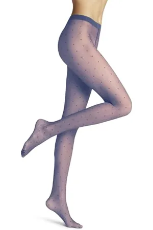 Falke Kobiety Rajstopy Dot 15 DEN W Ti Przezroczyste przezroczyste z wzorem 1 Para, , S