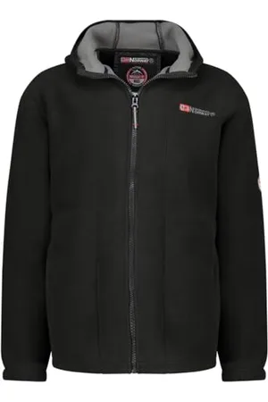 Geographical Norway Torleon Męski gruby polar ciepły zamek błyskawiczny - Kurtka męska ciepła zimowa miękka bluza z podszewką z długim rękawem - idealna na jesień i zimę (czarny, ciemnoszary, XL)